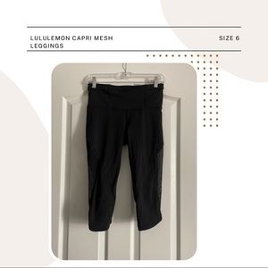 Lululemon Capri Mesh Leggings